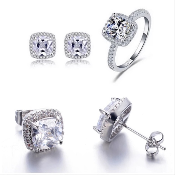 2-5Ct Halo 925 Silver Cushion Cut Solitaire Ring - Picture 11 of 11